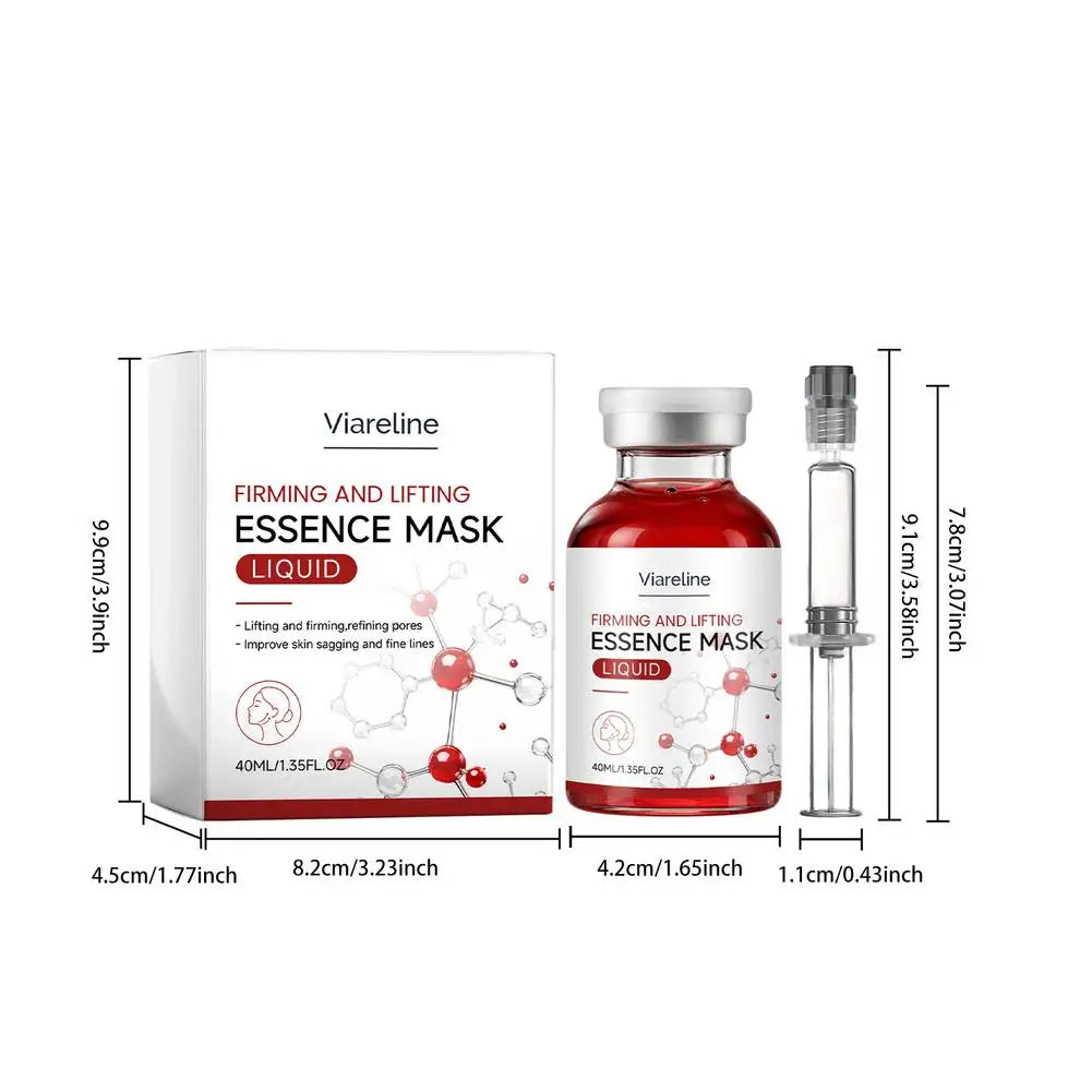 Lifting Firming Essence Mask Liquid 40ml Deep Hydrating Face Serum for Fine Lines & Sagging, Pore Minimizing Skin Care
