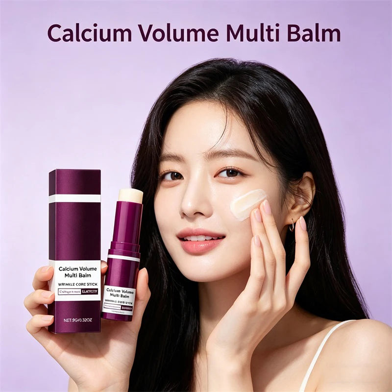 Calcium Volume Multi Balm Deep Hydration Face Skin Elasticity Enhanced Puffy Eyes Treatments Anti Wrinkle Collagen Balm Stick