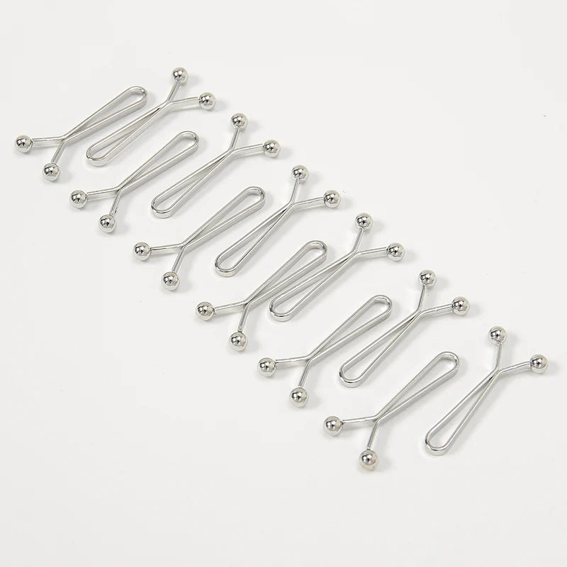 12pcs Women's Scarf Clips Hijab Pins Silk Scarf Pins U-Shaped Brooch Pins Jeans Skirts Detachable Buckle Adjustable Sleeve Clip