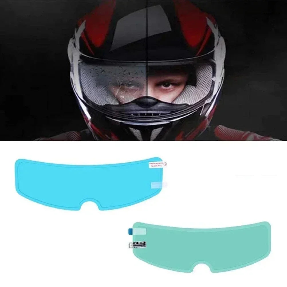 Crystal-Clear Motorcycle Helmet Anti-Fog Film Nano Rain-Repellent Night Day Riding Visor Shield Zero Distortion DIY Application