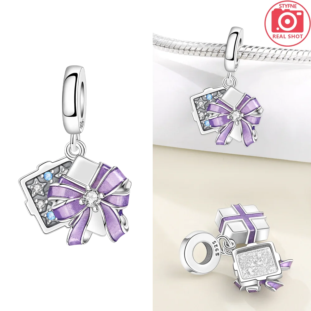 925 Sterling Silver Pink Zircon Love Beads Charms Fit Bracelet Women Jewelry Diy Anniversary Gift Delicate Accessories Bag Charm