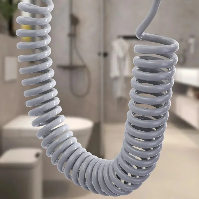 2/3/5 Meters Spring Shower Hose Plastic Telephone Line Shower Hose Water Pipe Tube for Bedroom Personal Cleaning and Pet Bathing