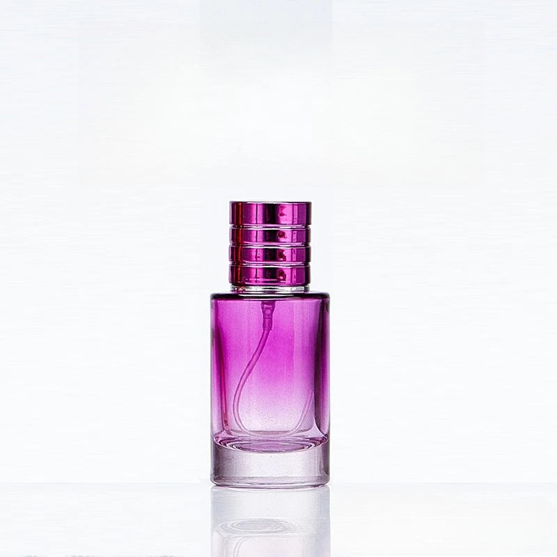 30ml 50ml Gradient Color Glass Refillable Perfume Bottle Portable Cosmetic Atomizer Sprayer Travel Essential Oil Container
