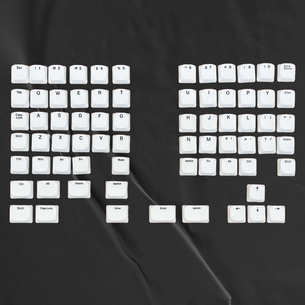 75-Key Ultra-Thin PBT Keycaps, Low Profile MX Stem PBT Material Dye-Sub for Corne Sofle Lily VELVE L-P Symmetric Split Keyboards