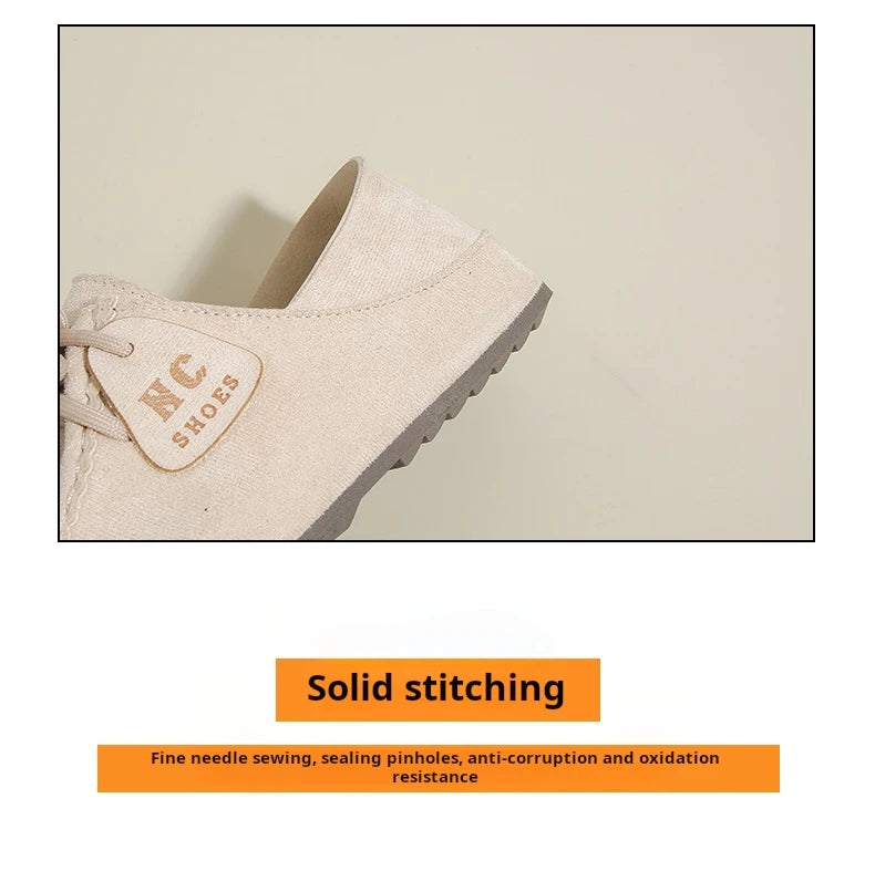 Fashion Brand Shoes Woman 2025 Autumn New Vintage Suede Loafers Pumps Women's Casual Flats Shoes British Style Flat Single Shoes