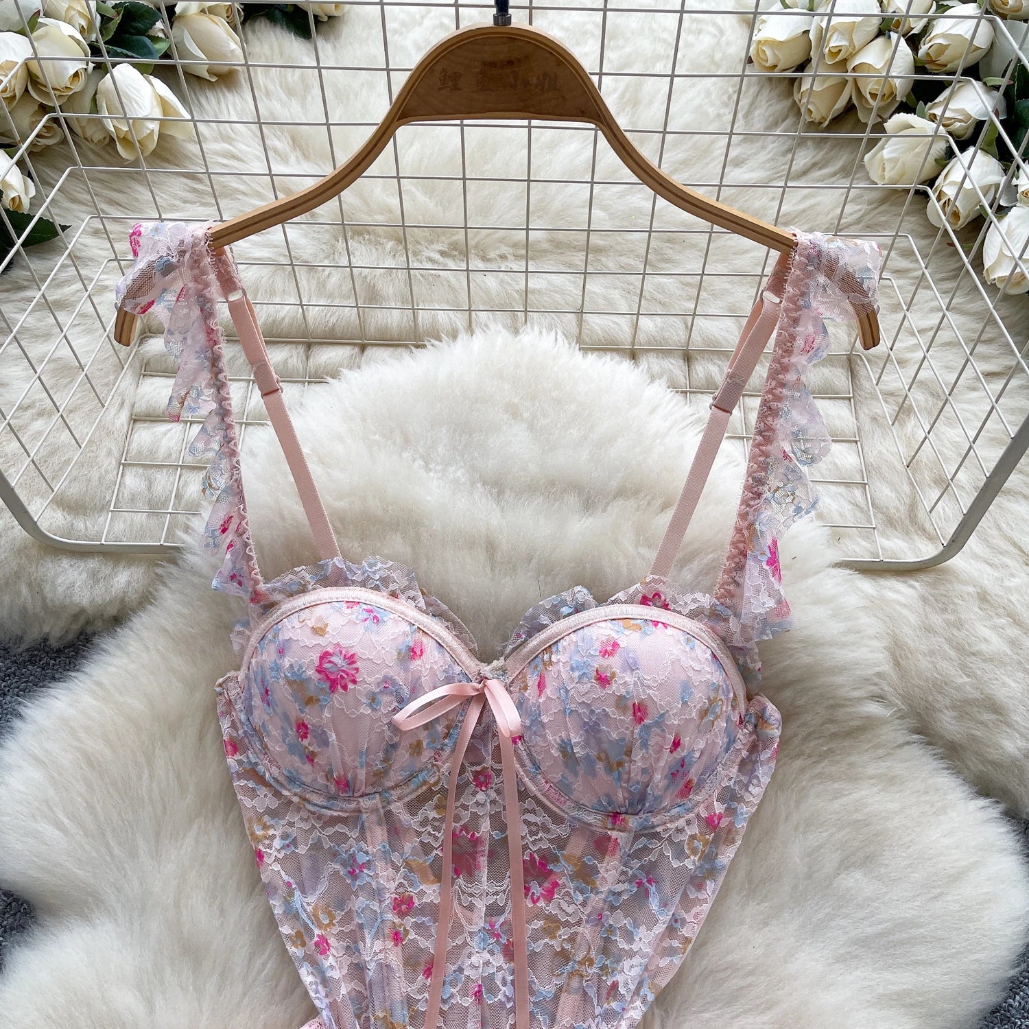 SINGREINY Strap Corset Lingerie Nightdress New Sleeveless Slim Floral Print Mini Nightwear Shapewear Mesh Lace Erotic Mini Dress