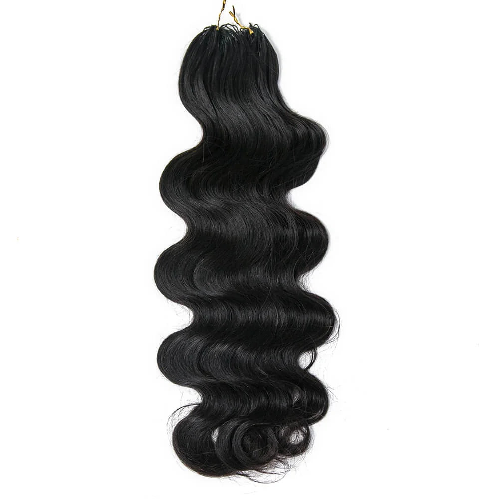 Feather Crochet Human Hair Extension Body Wave Crochet Human Hair Extensions For Women Reusable Pre-Separated Boho Braiding Hair