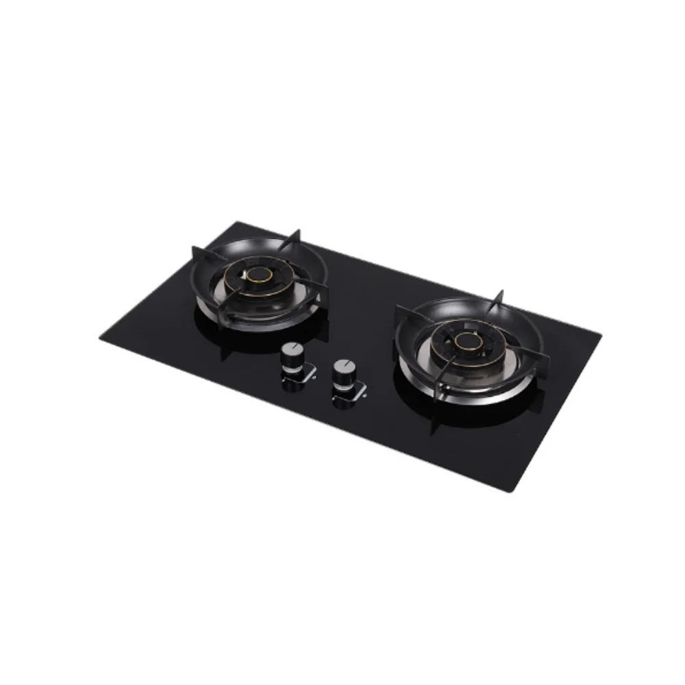 Two Burner China Smart Industrial Gas Stove with Glass Material for Kitchen Household