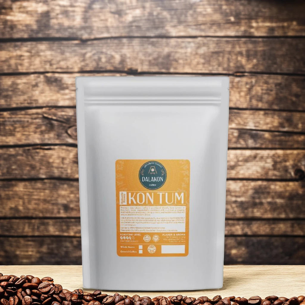 Best Price Premium Quality 500g Dalakon Kon Tum Whole Robusta Beans Italian Style Espresso Coffee Powder Viet Nam Bulk Bag Best