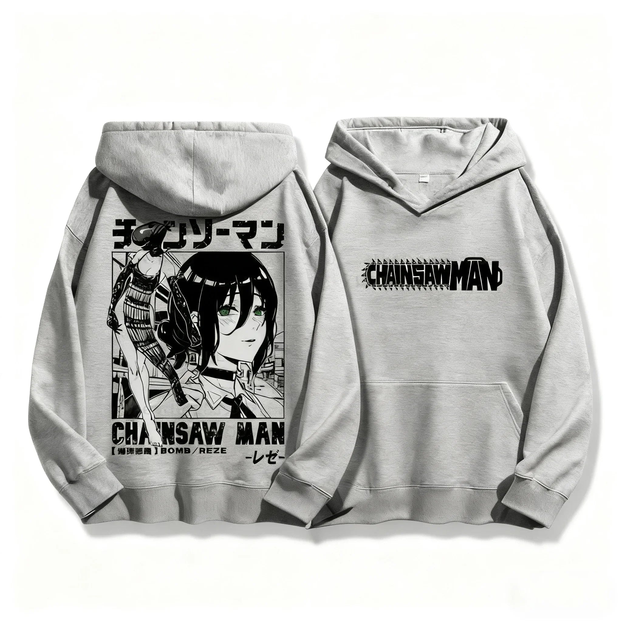 Autumn Winter Sweatshirt Chainsaw Man Reze Hooded Men Women Oversized Y2k Unisex Fleece Warm Pullovers Hip Hop Women Hoodie Top