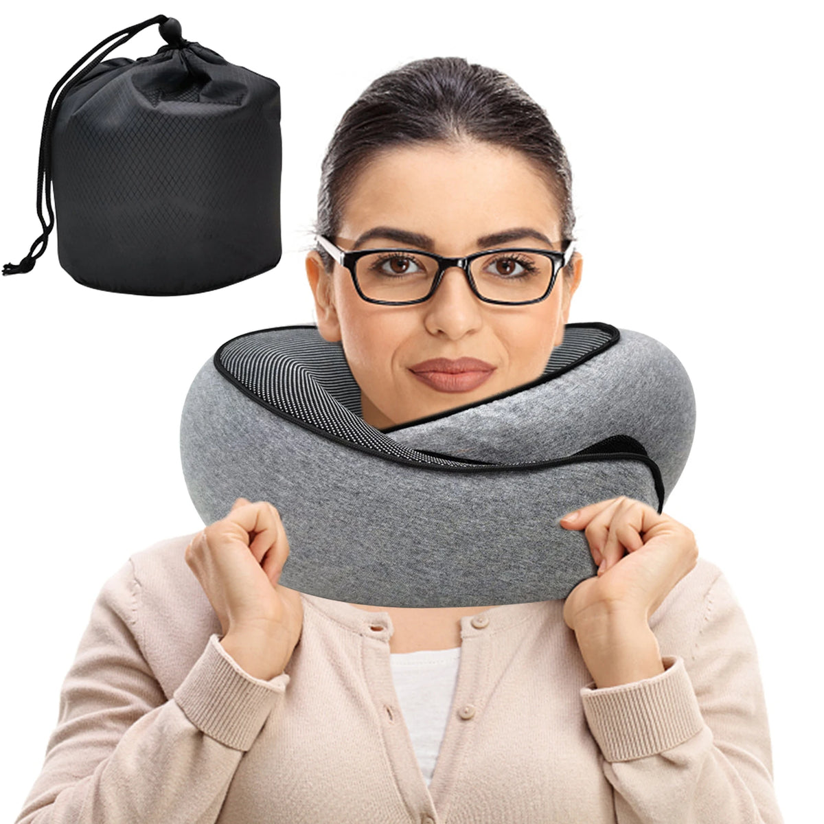 Portable U-shaped Pillow Memory Foam Snail Pillow Soft Noon Break Sleep Pillows Travel Neck Support Travel Neck Pillow