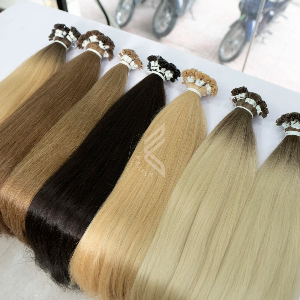 Turkish Human Hair Extensions Extensions Human Hair Platinum Blonde U Keratin Tip