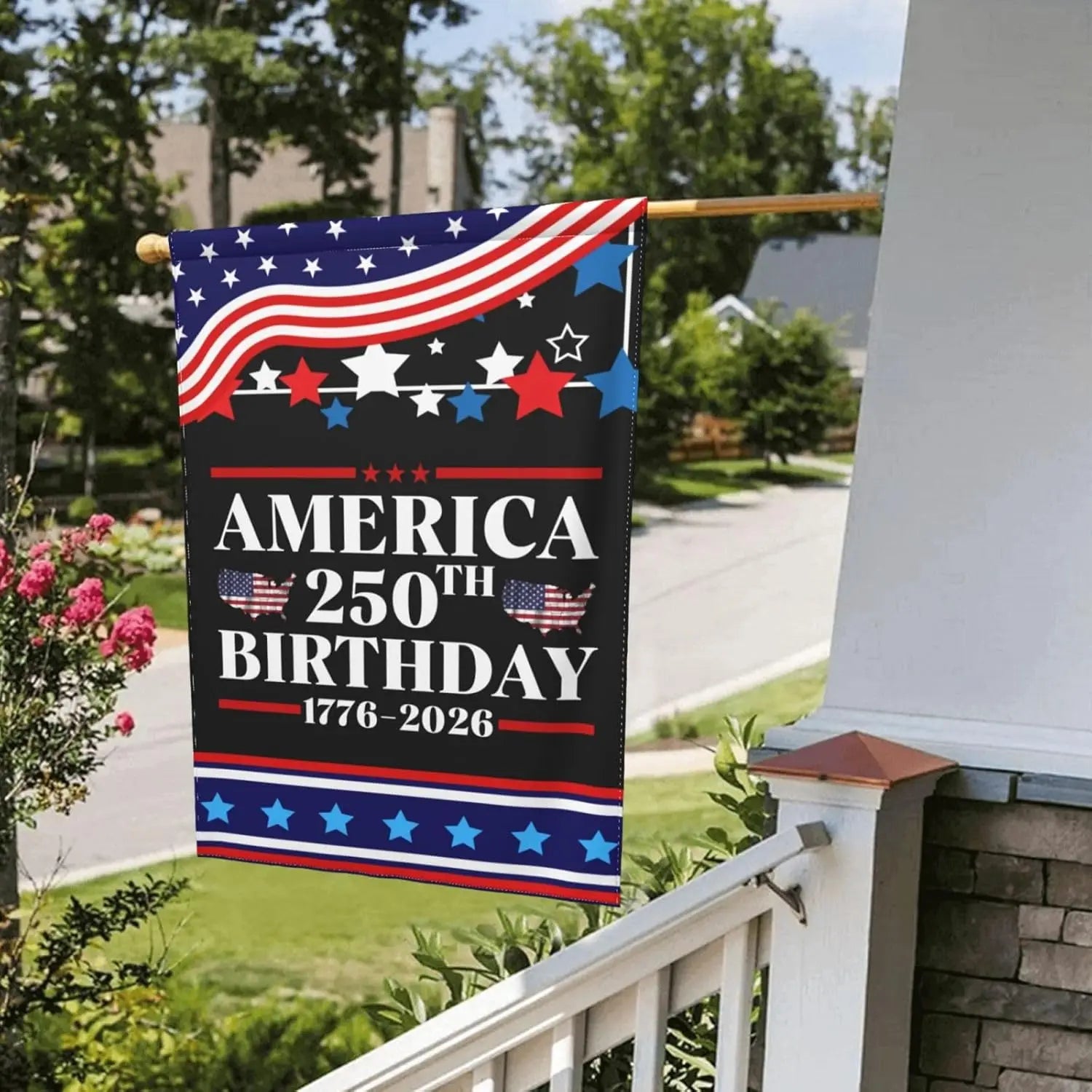 12x18 Double Sided America 250th Birthday Flag 1776 2026 America 250 Years Anniversary Garden Flag 12x18 Holiday Outdoor Dec GGL
