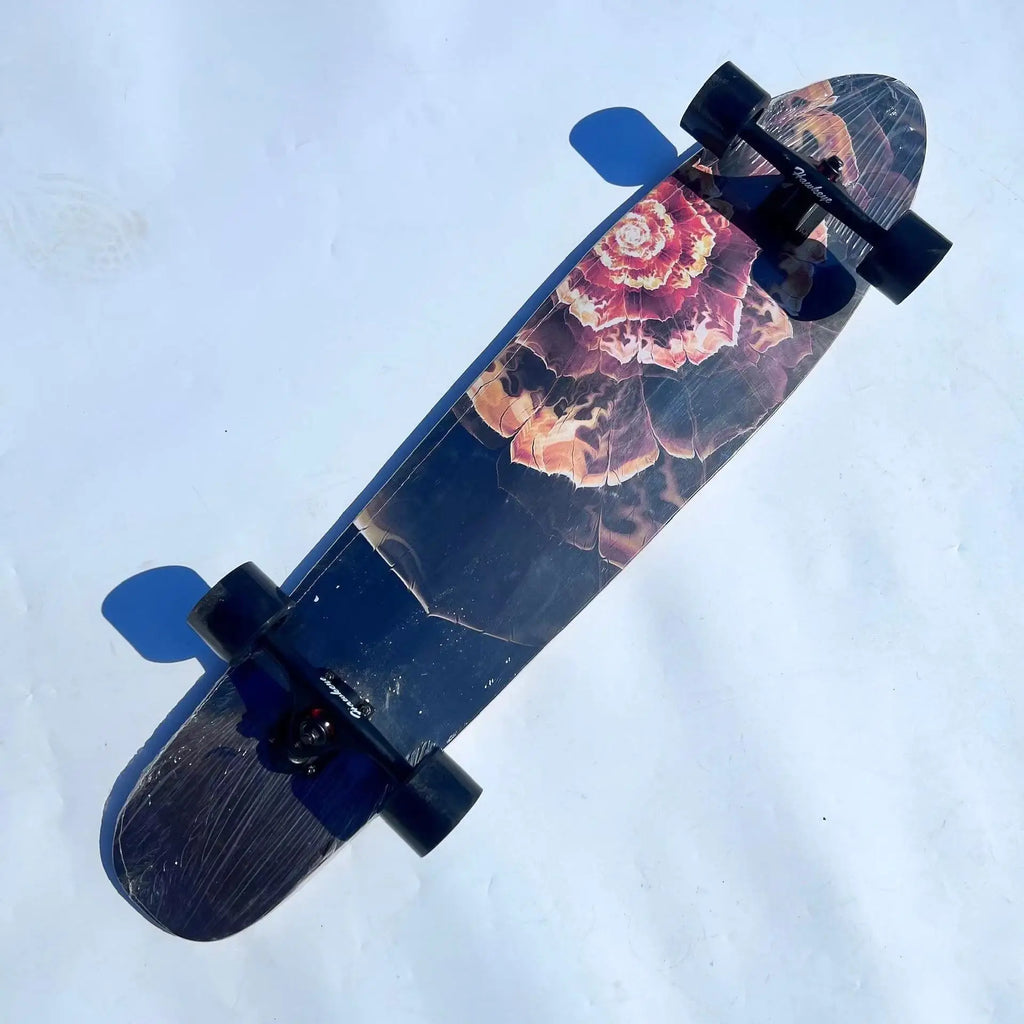 42 Inch Longboard Skateboard Complete Cruiser Single Kicktail Maple Wood for Adults Teens Beginners Dancing Street Sports