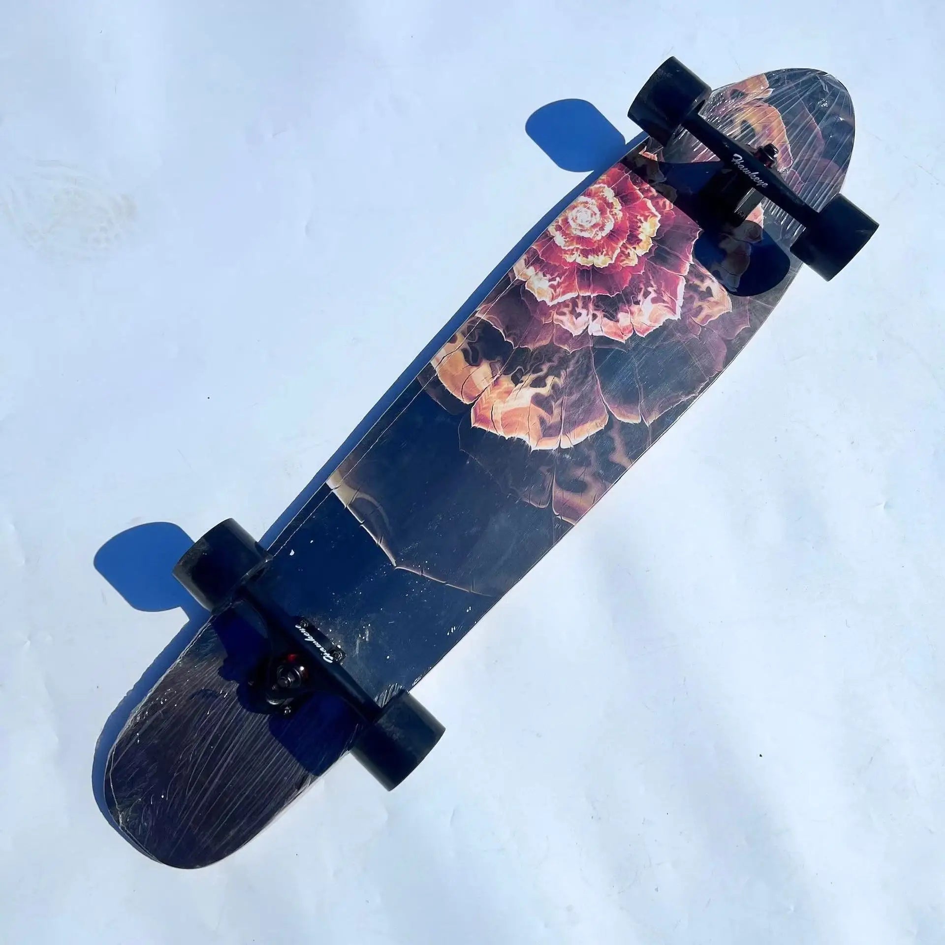 42 Inch Longboard Skateboard Complete Cruiser Single Kicktail Maple Wood for Adults Teens Beginners Dancing Street Sports