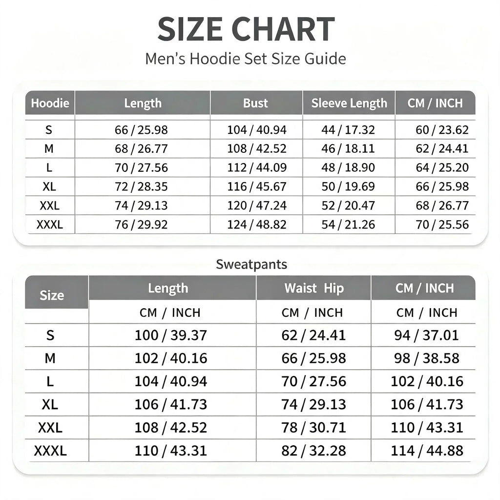 Men's Clothing Pullover Hoodies Sets 2Pcs Autumn Winter Sport Casual Fashion Men's Warm Sweatpants Suit Loose Street Male Outfit