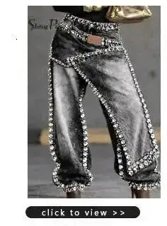 SHENGPALAE American Style Loose Hanging Feeling Wide Leg Floor Dragging Fringed Jeans For Women 2026 Autumn New