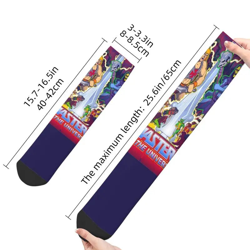 Masters Of The Universe Men Women Crew Socks Cool He Man Skeletor Heman 80s Cartoon Spring Summer Autumn Winter Dress Socks