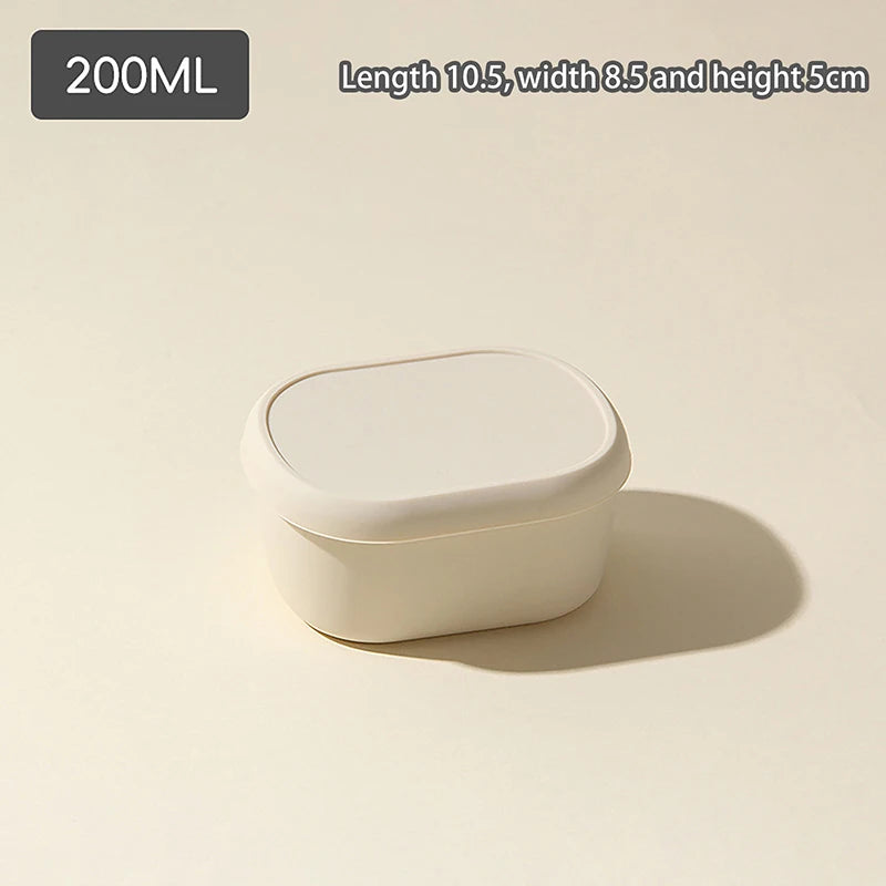 1/3Pcs New Food Grade Silicone Lunch Box With Lid Leak Proof 200 300 600ML Microwave Safe Food Container For Picnic