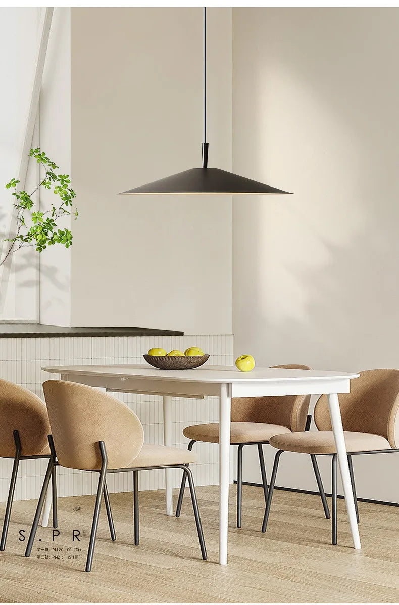 Modern Minimalist Black/White Designer Ceiling Chandelier Lights Modern LED Indoor Lighting Living/Dining Room Kitchen Island