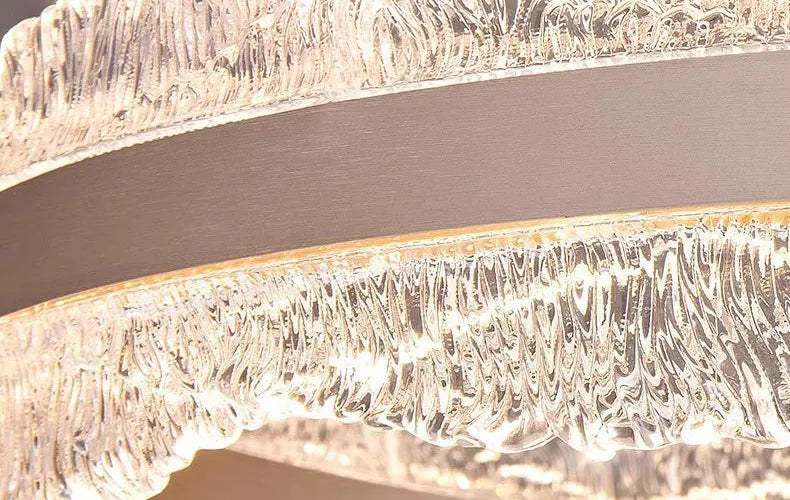 LED Luxury Pendant Light Living Dining Room Bedroom Modern Upscale Acrylic Texture Suspension Lamp Home Decoration