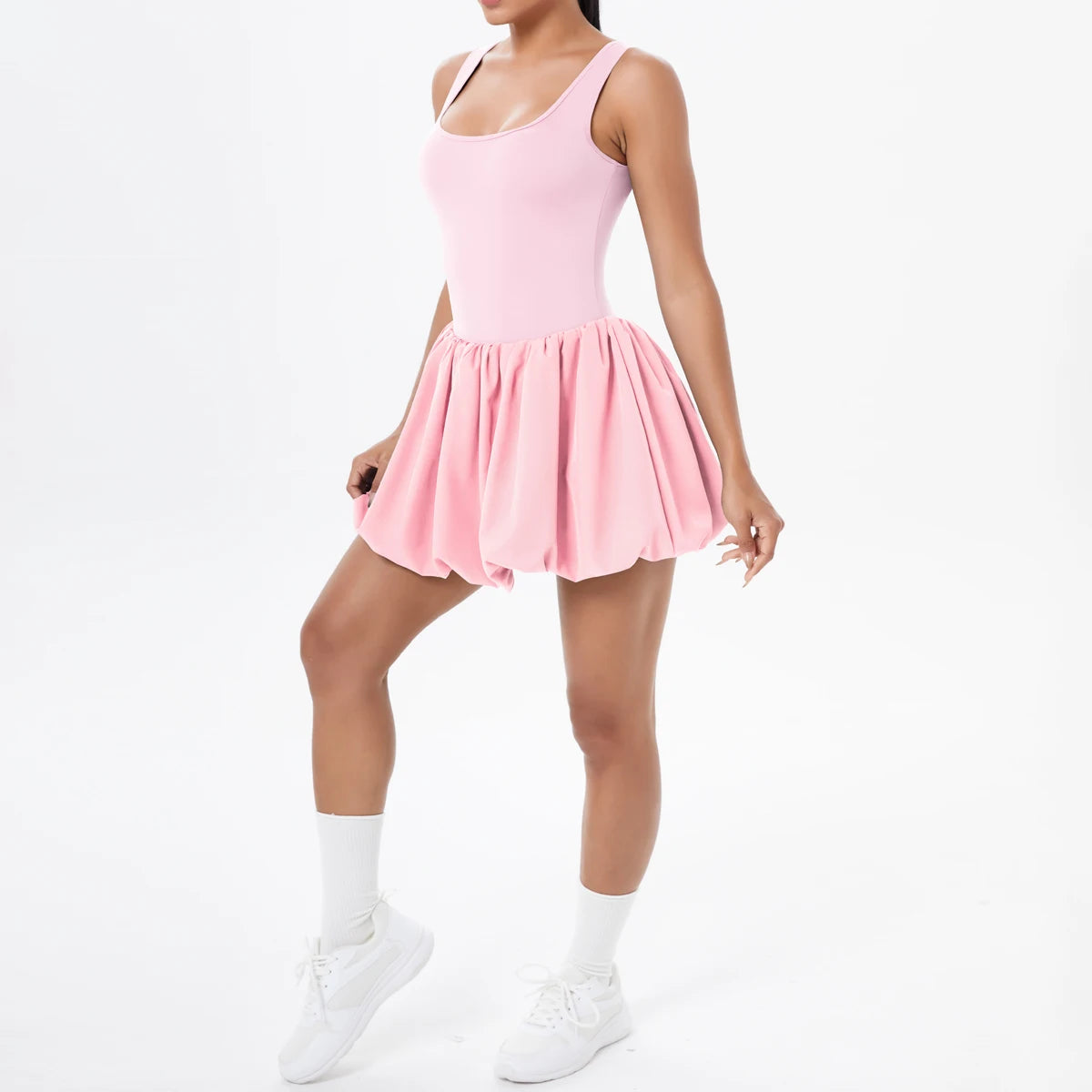 Athletic Yoga Fitness Dress Fitness High Stretch Slim Double Side Non-slip Women's Sports Dresses