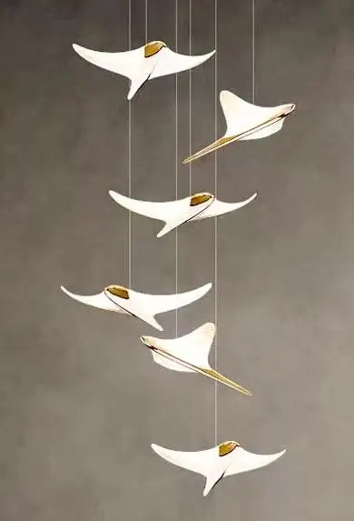 Modern Staircase Branch Chandelier New Luxury Home Hotel Iobby Decoration LED Indoor Lighting Customizable Chandelier