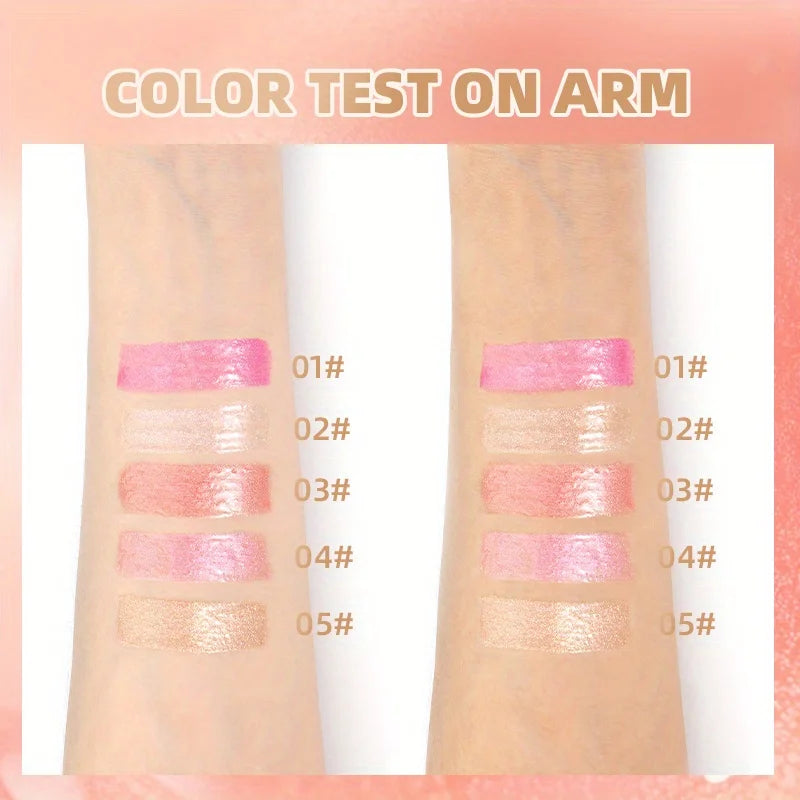 Shiny lip gloss, sparkling crystal, water-permeable and long-lasting color rendering, light and rich