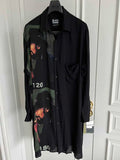 TOP-YAMAMOTO Original Design: Sleepless Tonight Silk Print Shirt - Leopard Print long-sleeved Shirt