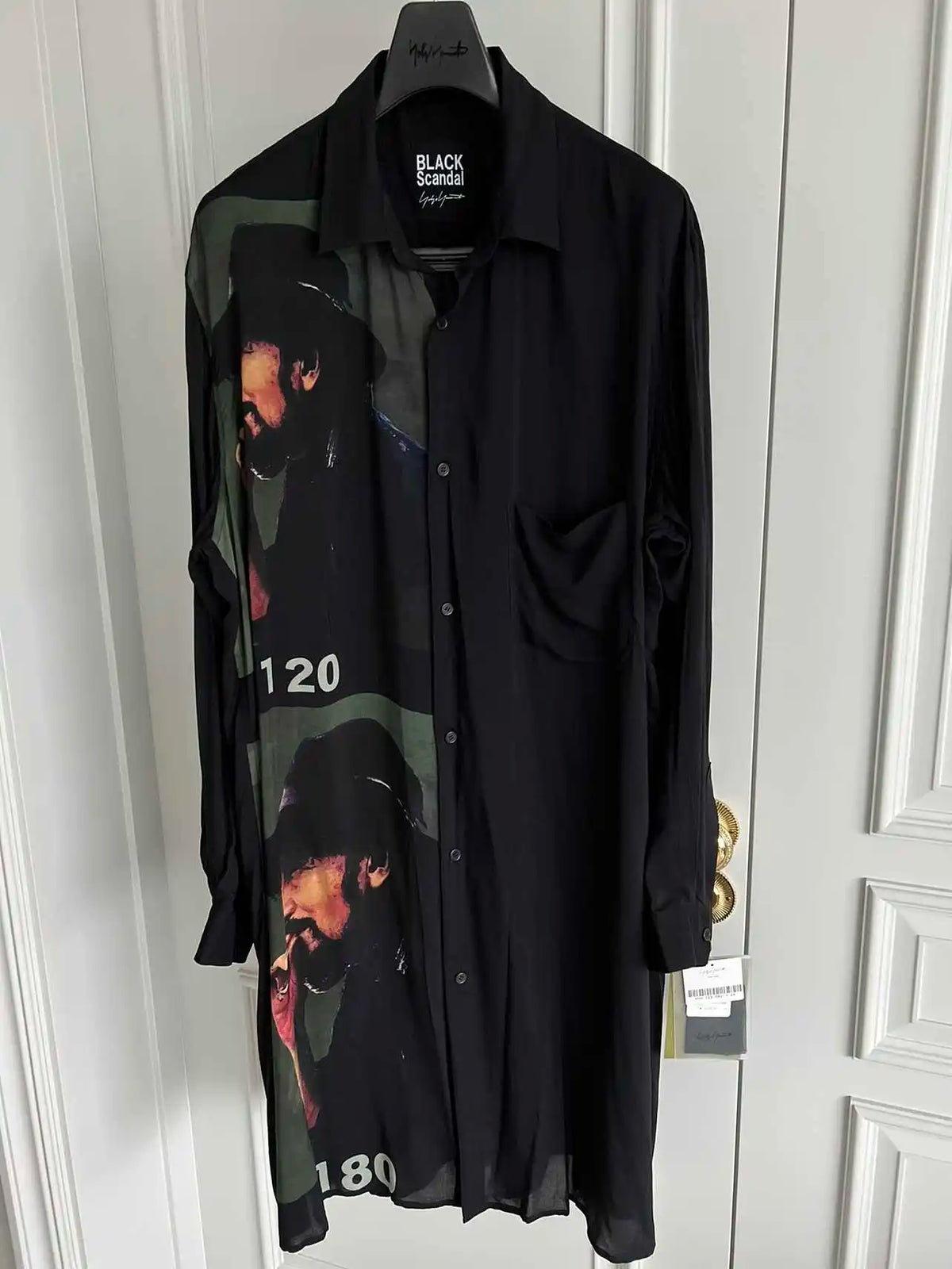 TOP-YAMAMOTO Original Design: Sleepless Tonight Silk Print Shirt - Leopard Print long-sleeved Shirt