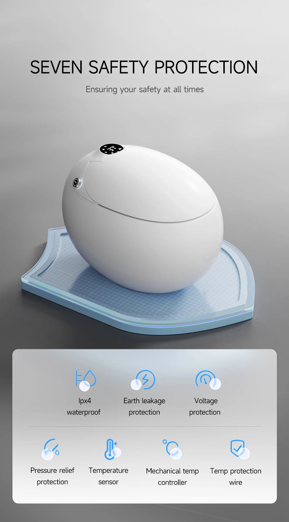 Innovative Smart Toilet with Stylish Advanced Seat Heating Function Unique User-Friendly Guaranteed Quality Floor Mounted Bowl
