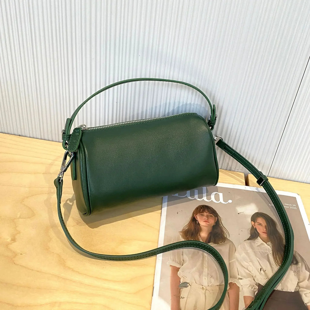 Ladies' Genuine Leather Small Shoulder Bag for Women Crossbody Fashionable Simple and Practical Soft Leather Darling Phone Bag