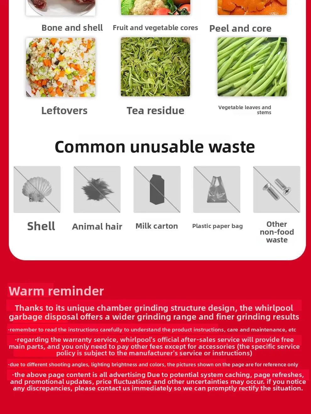 Food waste disposer, household kitchen food waste shredder, air switch EG-M1 Food Waste Disposers
