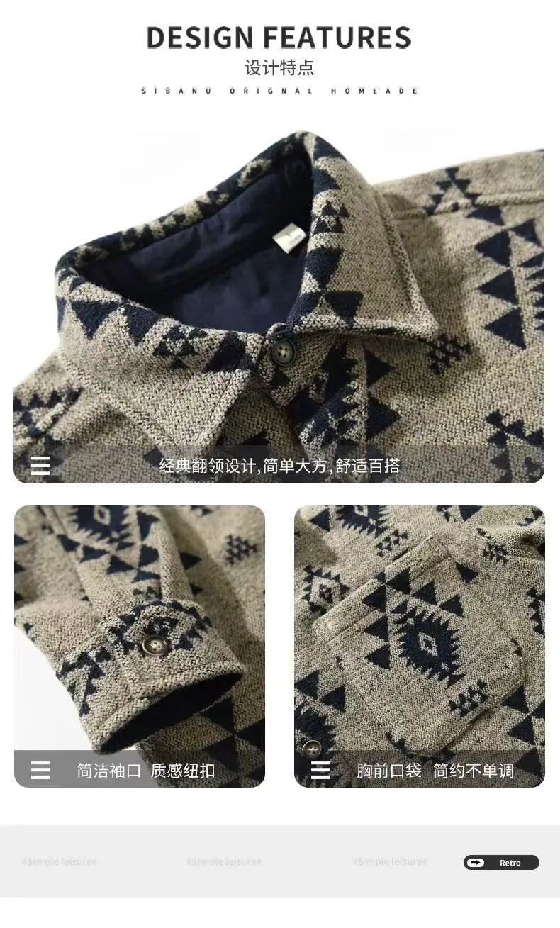 2024 Autumn/Winter New Thickened Warm Long-Sleeve Shirt Premium Brushed Fabric Skin-friendly and Trendy Shirt