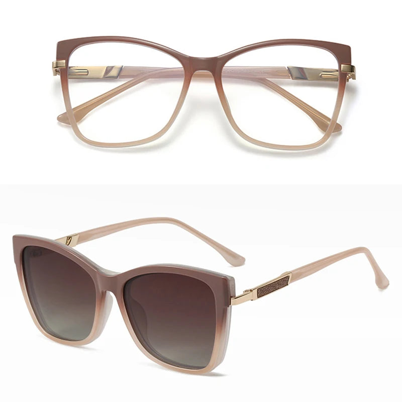 VICKY Fashion New Design TR90 Polarized Magnetic Clip-on Sunglasses Men and Women Polarized Sunglasses Optical Myopia Glasses