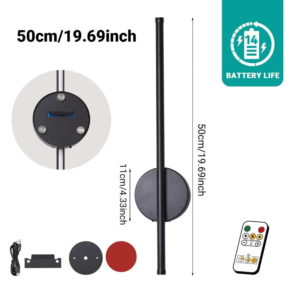 Wireless Wall Lamp Sconce Rechargeable USB-C 4400mAh battery Remote Control Dimmable LED Wall Lamp For Bedroom Living Room