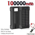 500000mAh Waterproof Outdoor Solar Power Bank Dual USB Travel Portable Solar Phone Charger Solar Powerbanks for Xiaomi Camping