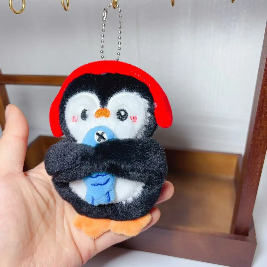 Squeaky Penguin Backpack Hanging Keychains Plush Dolls Ideal for Girls and Couples to Decorate School Bags and Backpacks