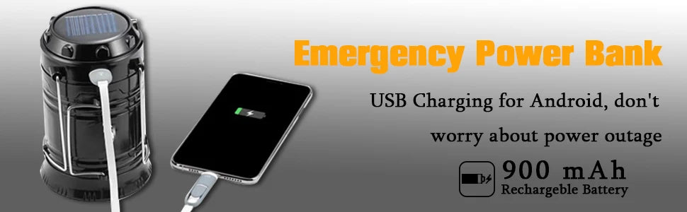 RTS Portable Multifunctional Waterproof Camping Lamp Usb Rechargeable Led Camping Lights Solar Camping Lantern