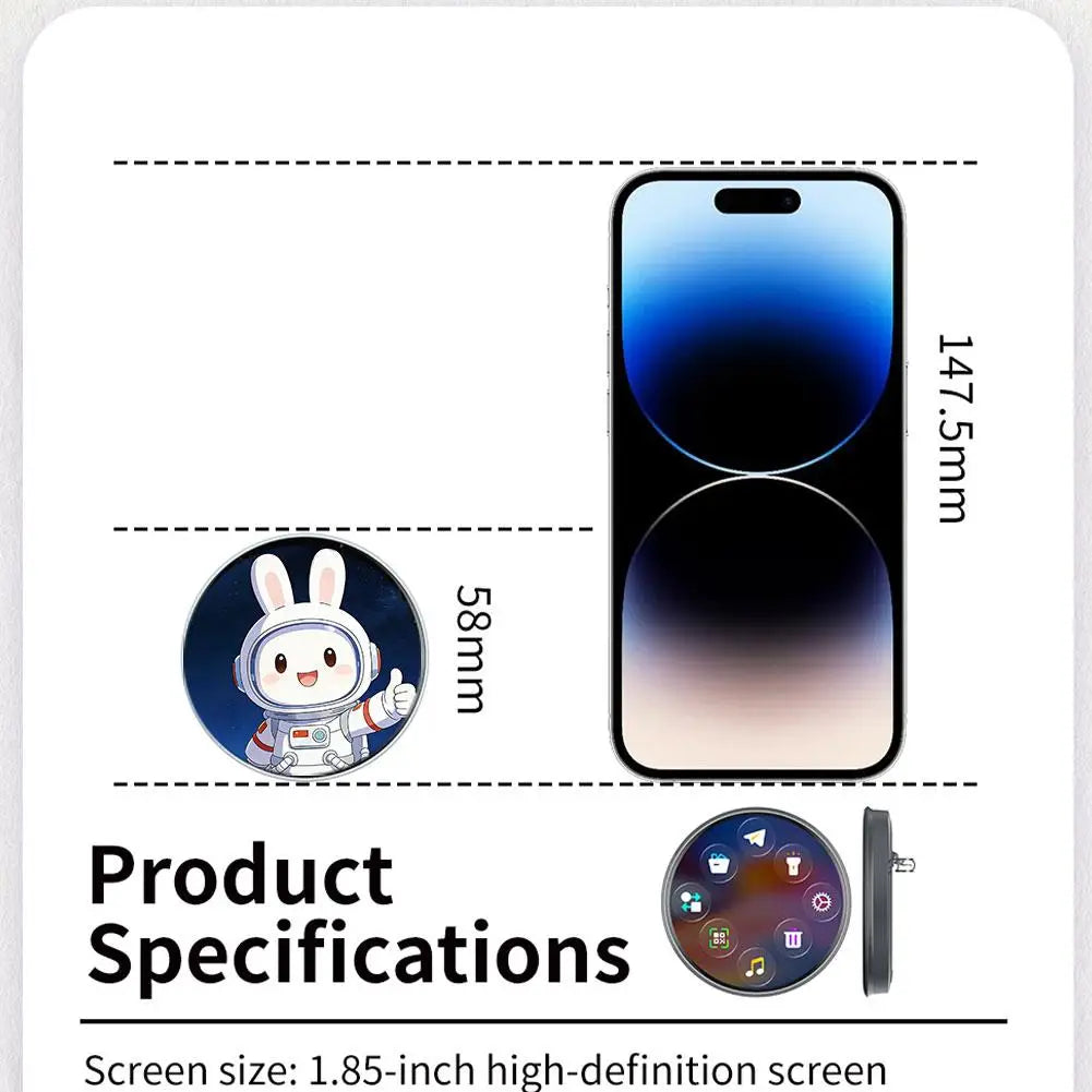 For E-Badge Intelligent Anime Animation Electronic Badge Pin Display Dynamic Gift Carry A Trendy Brooch
