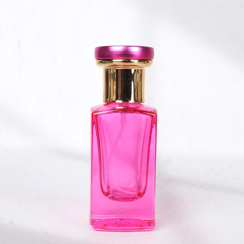 Men Women Perfume Refillable Bottle Fragrance Cosmetic Packaging Square Glass Spray Bottle For Travel Accessories
