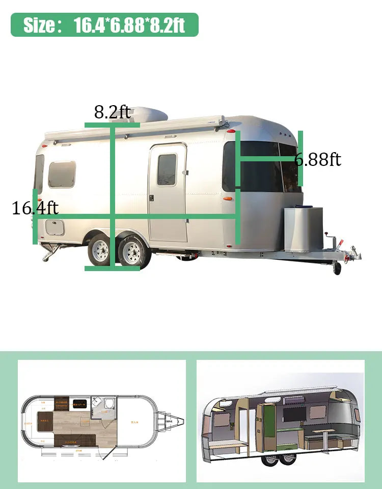 Customized Offroad Outdoor Pop Up Camper Trailer Portable Travel RV Caravan with Bathroom for Camping Trips