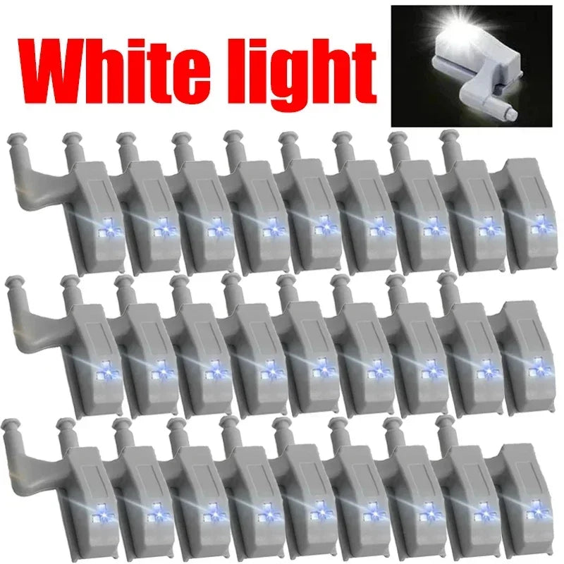 20/1PCS LED Inner Hinge Lamps Universal Wardrobe Cabinet Sensor Night Light Kitchen BedroomCupboard Closet Drawer Night Lamp