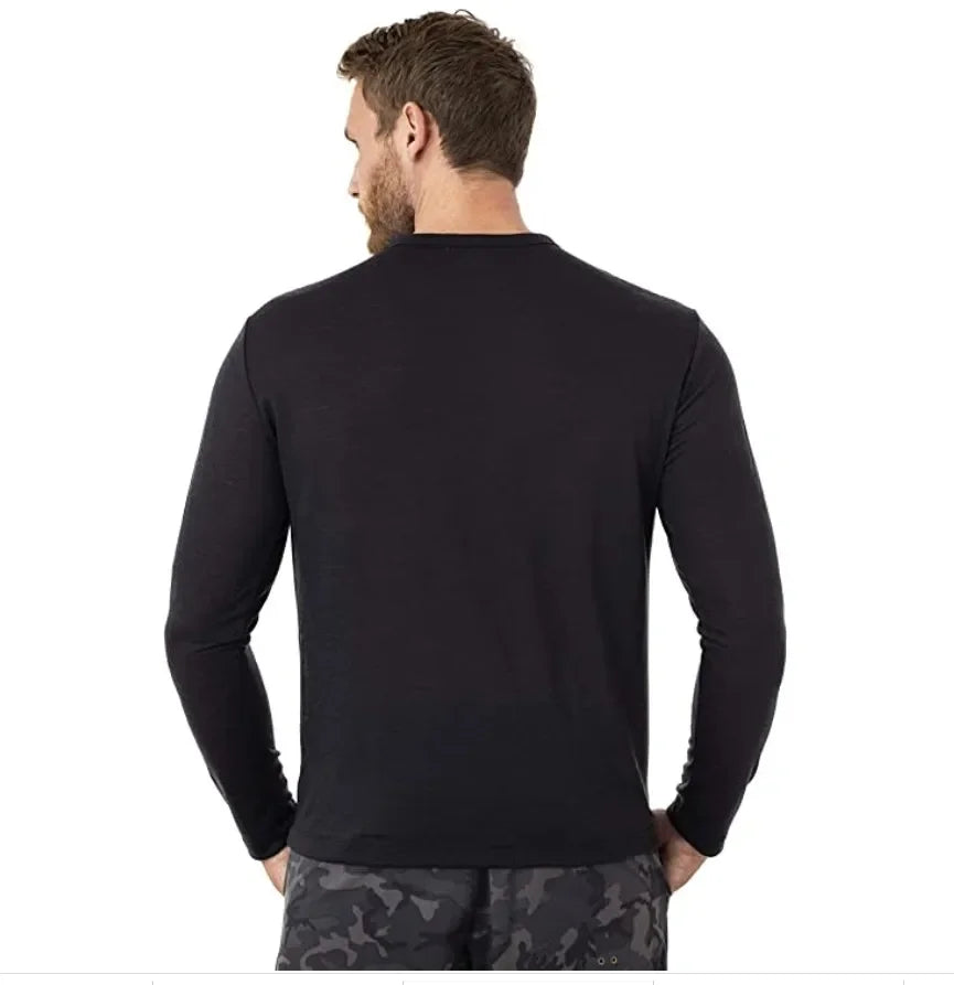 100% Merino Wool Thermal Underwear Men Merino Wool Base Layer Shirt 240G Winter Warm Wicking Breathable Anti-Odor USA Size