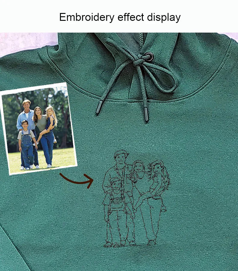 Custom Embroidery Logo Hooded Sweater Men's Loose Size Autumn Cotton Sweatshirt High Quality Tops Male Hip Hop Pullover