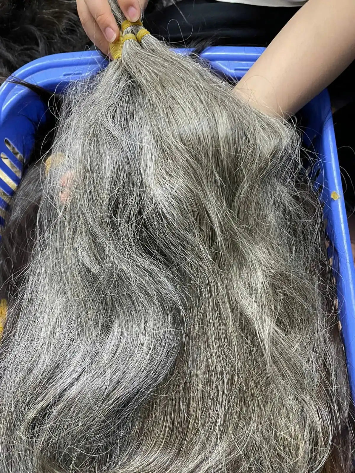 CDYHairVN Luxury Premium Virgin Raw Vietnamese Double Drawn Salt Pepper Grey 12a Kinky Coily Curly Human Hair Extensions
