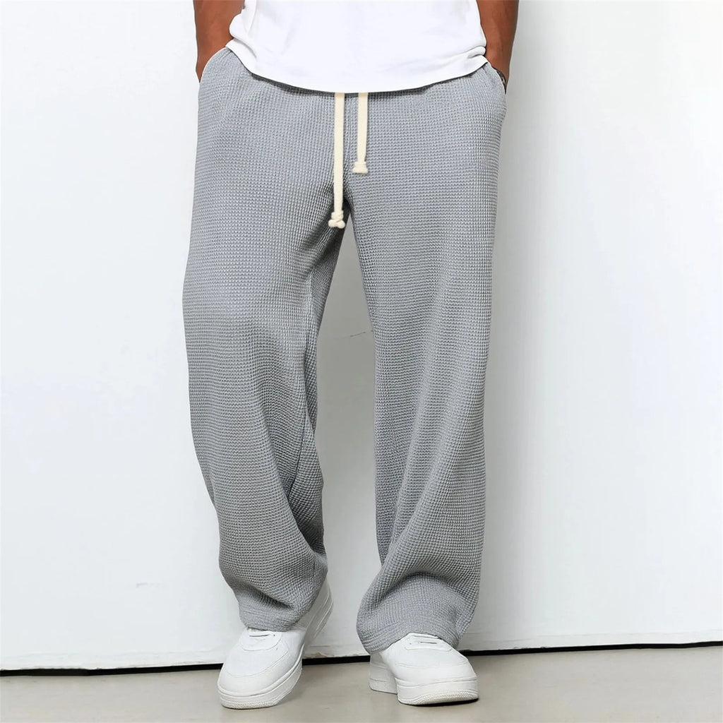 European and American Style Men's Spring Autumn Fashion Brand Loose Droopy Wide Leg Sports Casual Long Pants