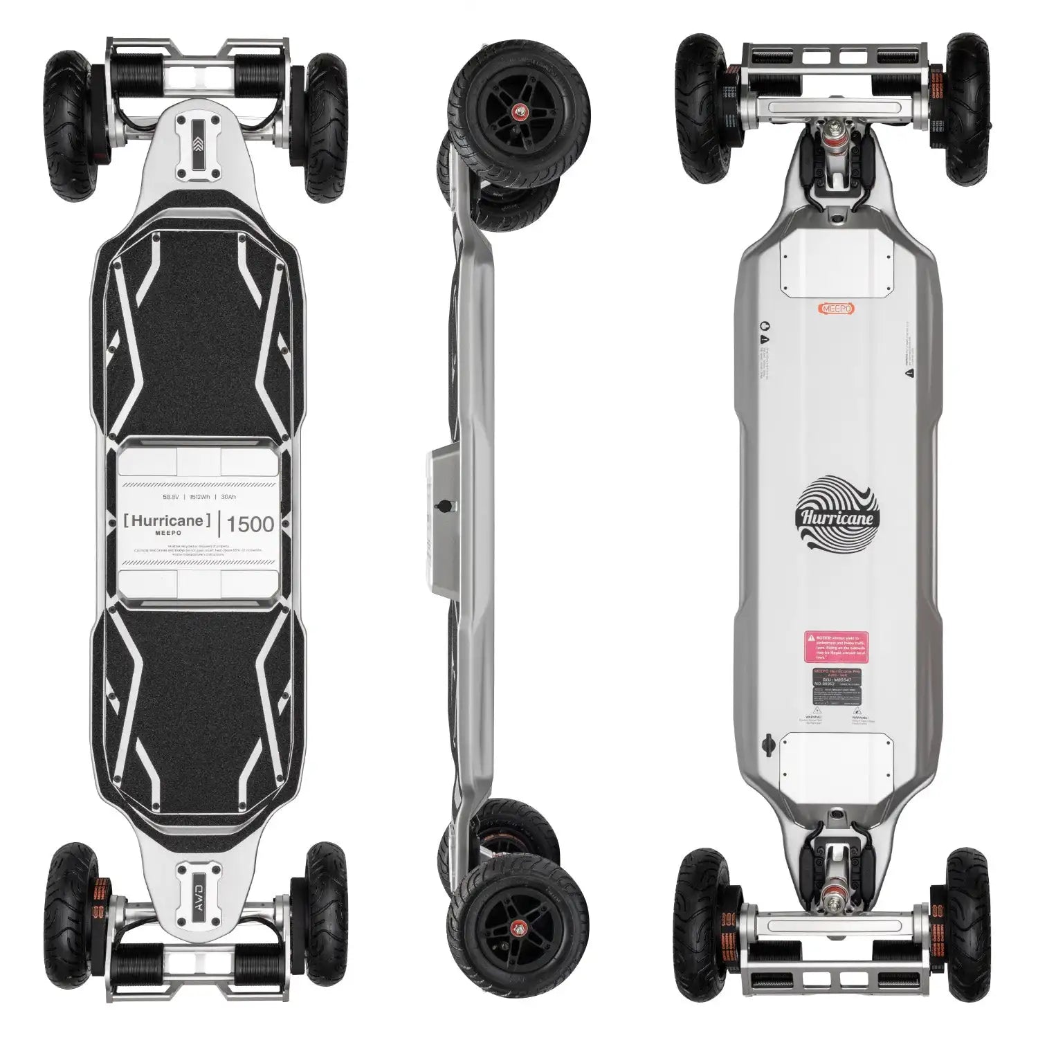 Meepo Hurricane 1500 series Top Speed: Up to 43 MPH / 70KPH Range: Up to 60 Miles / 100KM