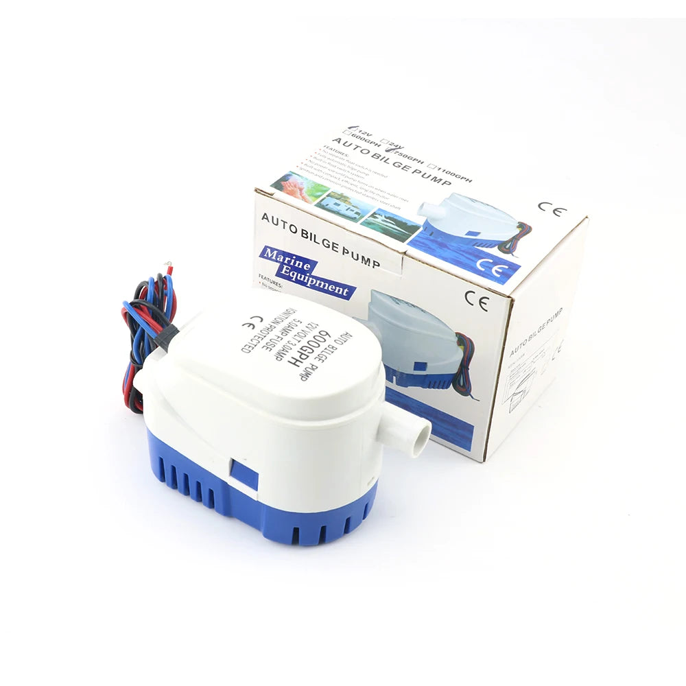 12V 24V DC Bilge Pump 600GPH 750GPH 1100GPH Automatic Boat Marine Water Pump Submersible For Yacht Boat Motor Seaplane Houseboat