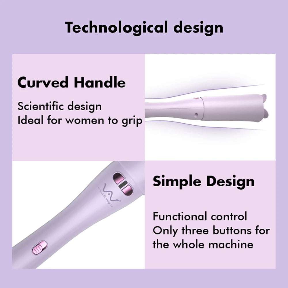 Vivid & Vogue G5 Anti-Scald Ceramic Automatic Hair Curler 32mm Hair Curling Hair Curly Iron Hair Straightener   Portable curling